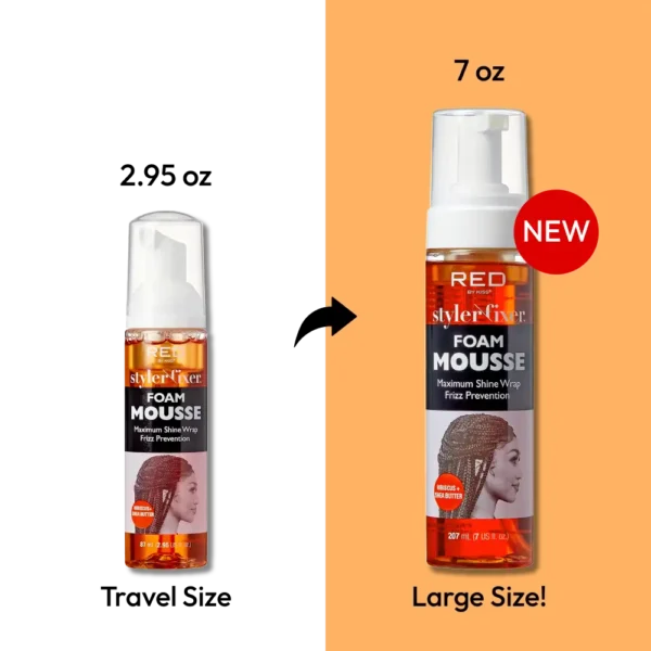 RED BY KISS Styler Fixer Foam Mousse Hibiscus & Shea Butter - Image 3