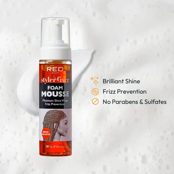 RED BY KISS Styler Fixer Foam Mousse Hibiscus & Shea Butter - Image 5