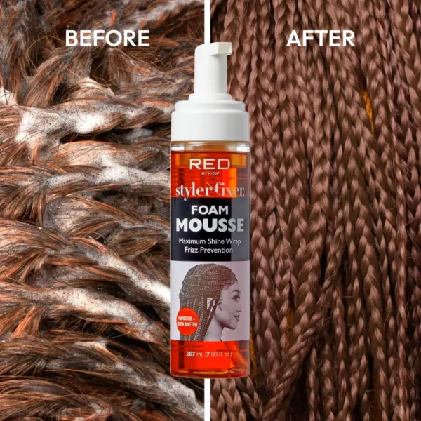 RED BY KISS Styler Fixer Foam Mousse Hibiscus & Shea Butter - Image 6