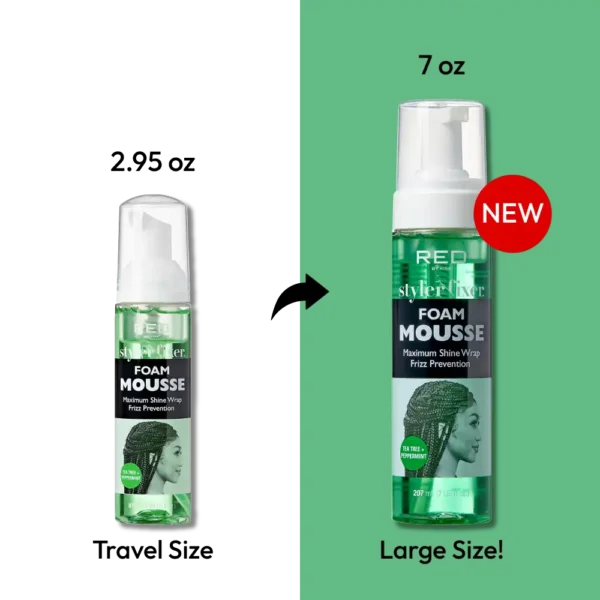 RED BY KISS Styler Fixer Foam Mousse Tea Tree Oil & Peppermint - Image 6