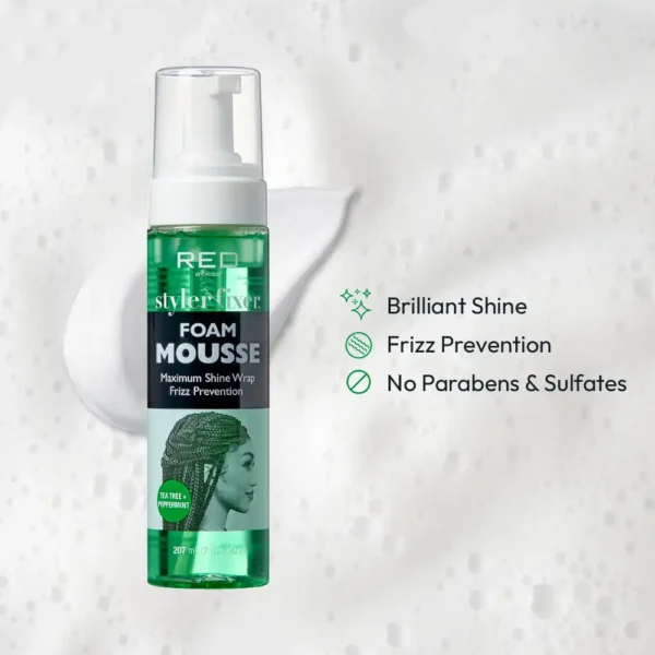 RED BY KISS Styler Fixer Foam Mousse Tea Tree Oil & Peppermint - Image 4