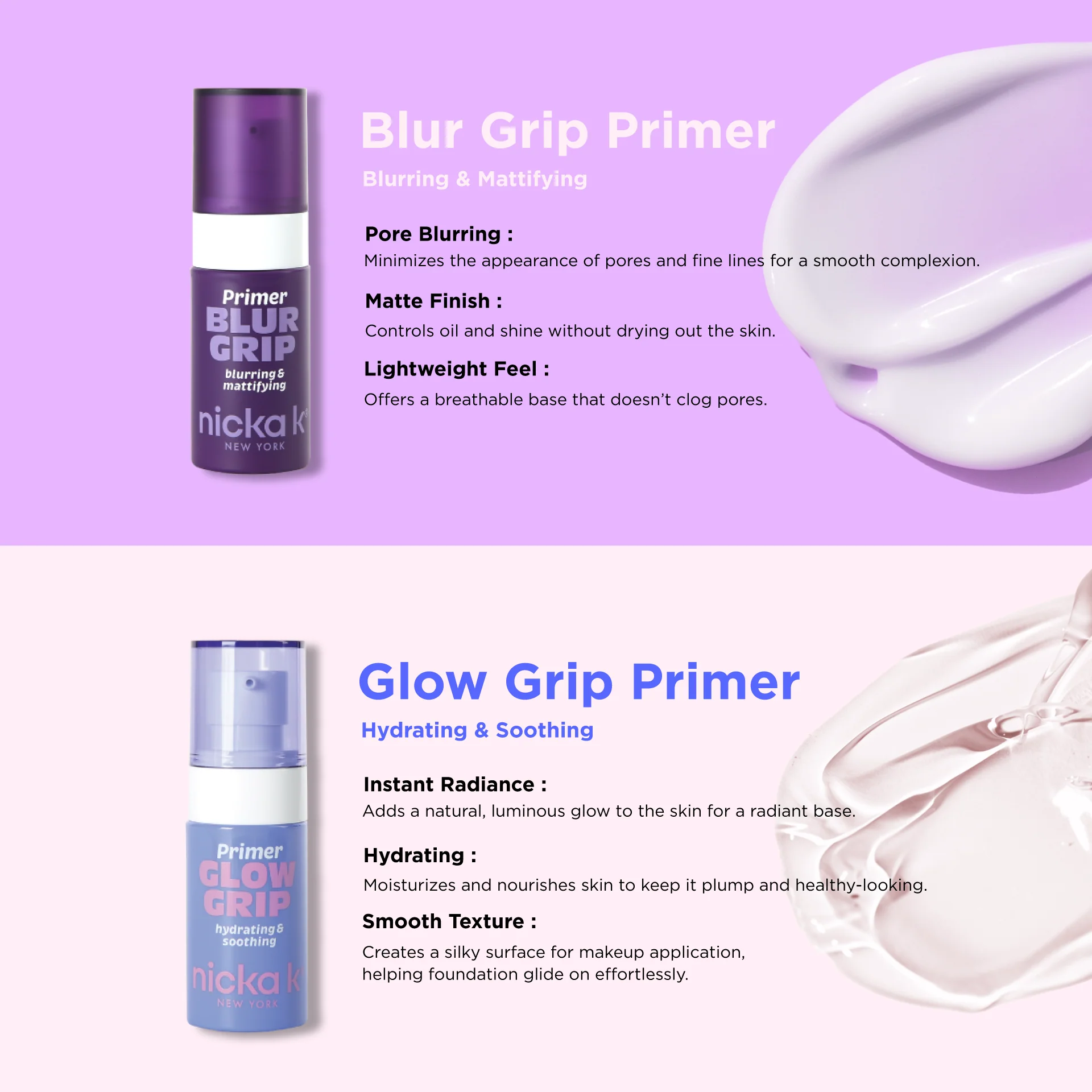Nicka K Glow & Blur Grip Primer - Image 6