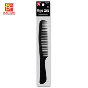 BEAUTY TOWN CLIPPER COMB 7.5" - BLACK #09377