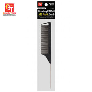 BEAUTY TOWN BRAIDING PINTAIL ABS PLASTIC COMB 8 3/4" - BLACK #09388
