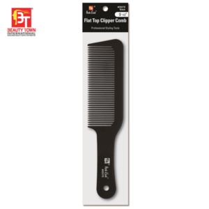 BEAUTY TOWN FLAT TOP CLIPPER COMB 9 1/2" - BLACK #09378