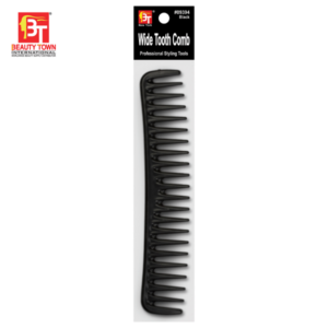 BEAUTY TOWN WIDE TOOTH COMB - BLACK #09394