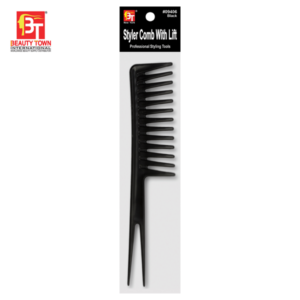 BEAUTY TOWN STYLER COMB WITH LIFT - BLACK #09406