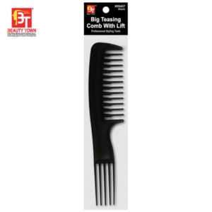 BEAUTY TOWN BIG TEASING COMB WITH LIFT - BLACK #09407