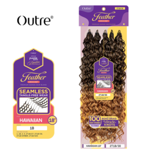 OUTRE PURPLE PACK BRAZILIAN - FEATHER CROCHET HAWAIIAN 18"