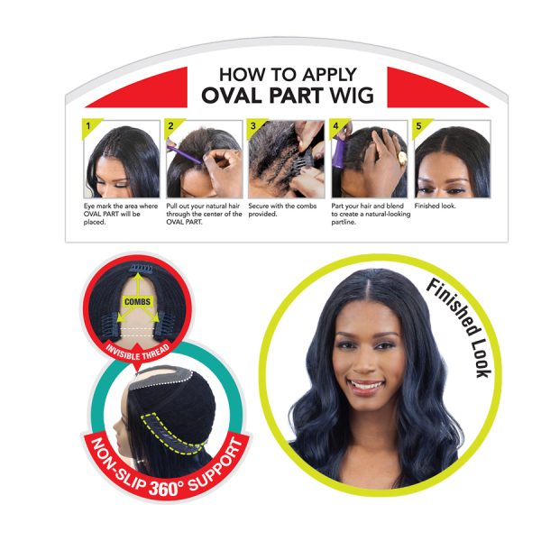 SHAKE-N-GO Freetress Equal Oval Part Wig-Body Wave - Image 2