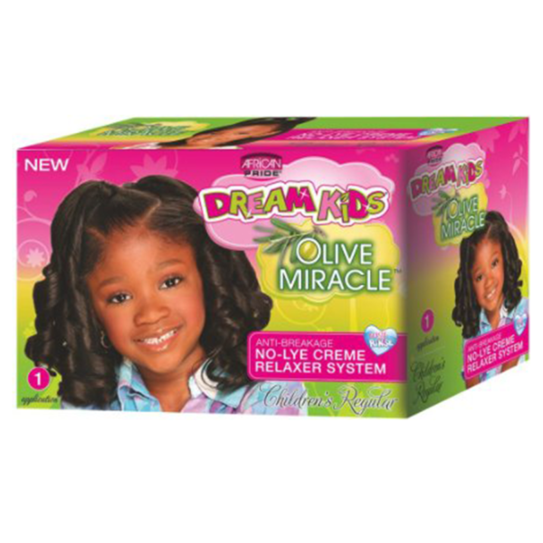 African pride Dream Kids Olive Miracle No-Lye Creme Relaxer System Children's Regular